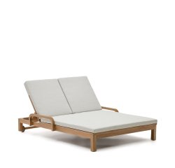 Tumbona doble Sonsaura de madera maciza de eucalipto FSC 100%