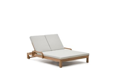 Tumbona doble Sonsaura de madera maciza de eucalipto FSC 100%