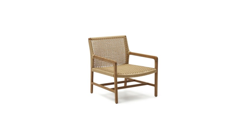 Fauteuil Sabolla - corde  - bois de teck massif