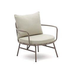 Sillón Bramant de acero con acabado malva