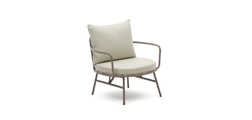 Fauteuil Bramant en acier finition mauve