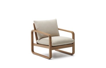 Fauteuil Sacaleta van massief eucalyptushout