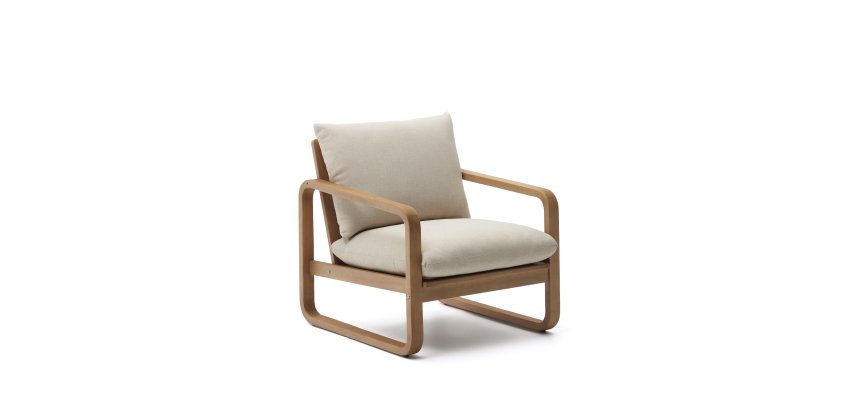 Sacaleta solid eucalyptus wood armchair