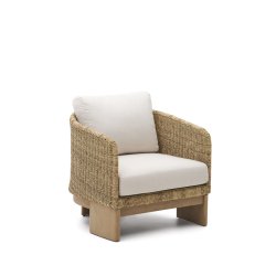 Fauteuil Xoriguer van synthetisch rotan en FSC 100% massief eucalyptushout FSC 100%