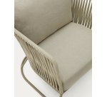 Fauteuil d'extérieur Saconca en corde et acier galvanisé vert