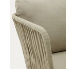 Fauteuil d'extérieur Saconca en corde et acier galvanisé vert