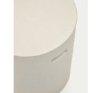 Repose-pieds Aiguablava en ciment blanc Ø 37 cm