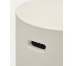 Repose-pieds Aiguablava en ciment blanc Ø 37 cm