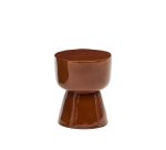 Table d'appoint extérieure Mesquida en céramique, finition terracotta émaillée Ø 35 cm