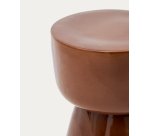 Table d'appoint extérieure Mesquida en céramique, finition terracotta émaillée Ø 35 cm