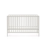 Shantal solid ash wood cot in white finish, 60 x 120 cm