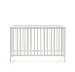 Cuna Shantal de madera maciza de haya acabado blanco 60 x 120 cm