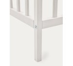 Shantal solid ash wood cot in white finish, 60 x 120 cm