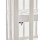 Shantal solid ash wood cot in white finish, 60 x 120 cm