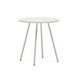 Table ronde de jardin Montjoi en acier finition blanche Ø 70 cm