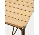 Table d'extérieur haute Salguer - bois acacia massif pied acier marron  L140 x P 70 cm