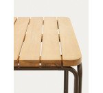 Table d'extérieur haute Salguer - bois acacia massif pied acier marron  L140 x P 70 cm