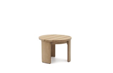Mesa auxiliar Xoriguer de madera maciza de eucalipto Ø64,5 cm FSC 100%