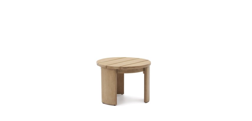 Table auxiliaire Xoriguer en bois d’eucalyptus Ø 64,5 cm