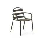 Chaise de jardin Joncols en aluminium vert
