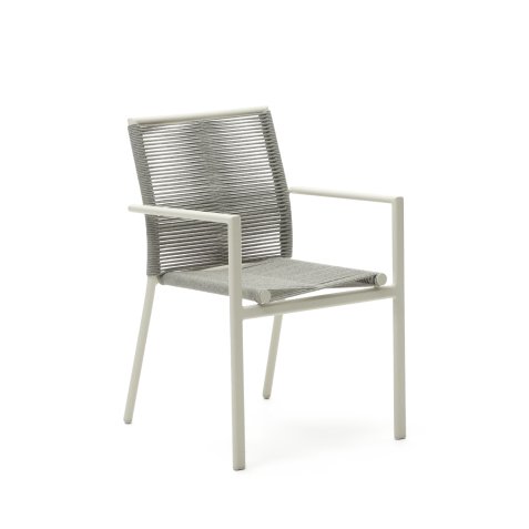 Chaise de jardin Culip en corde et aluminium blanc