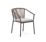 Chaise de jardin Xelida en aluminium et corde marron