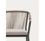 Chaise de jardin Xelida en aluminium et corde marron