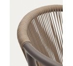 Chaise de jardin Xelida en aluminium et corde marron