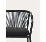 Chaise d'extérieur Xelida - corde et aluminium noire
