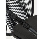 Chaise d'extérieur Xelida - corde et aluminium noire