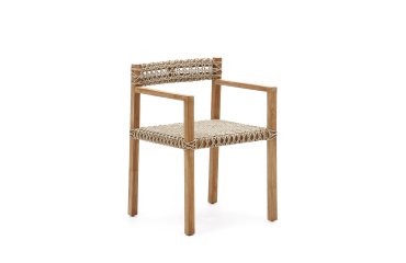 Giverola stoel van massief teakhout