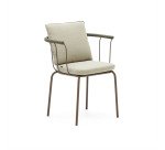 Silla Salguer de cuerda y acero con acabado pintado marrón