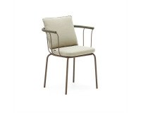Chaise Salguer -corde - structure acier marron