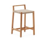 Tabouret Giverola en bois de teck 67,5 cm