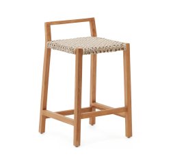 Tabouret Giverola en bois de teck 67,5 cm