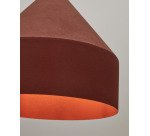Suspension Peralta en métal peint terracotta Ø 30 cm