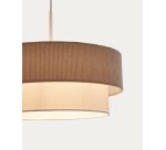 Plafonnier Bianella en coton et velours côtelé beige Ø 40 cm