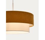 Plafonnier Bianella en coton et velours côtelé moutarde Ø 40 cm