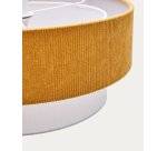 Plafonnier Bianella en coton et velours côtelé moutarde Ø 40 cm