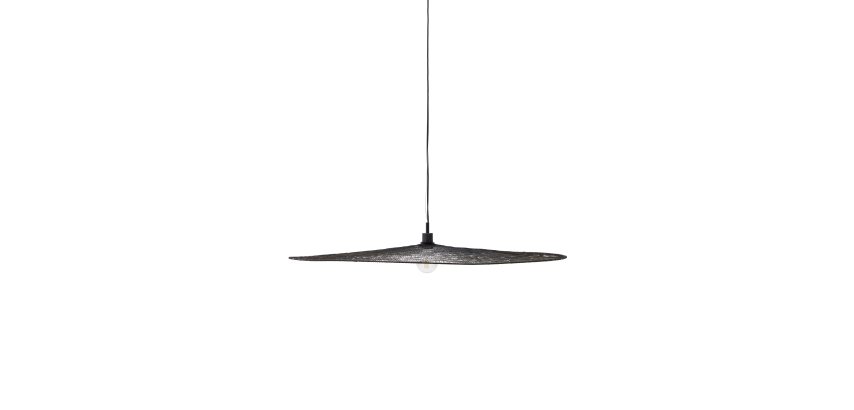 Plafonnier Makai en métal avec finition noire Ø 100 cm