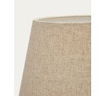 Lampe de table Torrent en métal peint noir et abat-jour en lin