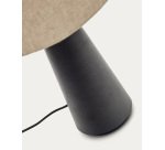 Lampe de table Torrent en métal peint noir et abat-jour en lin