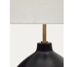 Lampe de table Foixa en métal avec finition noire