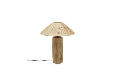 Lampe de table Samse en raphia naturel