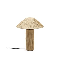 Lampe de table Samse en raphia naturel