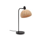 Damila table lamp in rattan and black metal