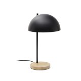 DE_Lampe de table Catlar en bois de frêne et métal avec finition noire