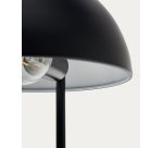 Lampe de table Catlar en bois de frêne et métal avec finition noire