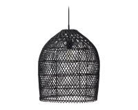 Domitila rattan ceiling lamp shade with black painted finish, Ø 44 cm