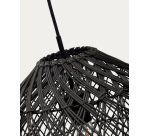 Abat-jour pour suspension Domitila en rotin avec finition peinture noire Ø 44 cm